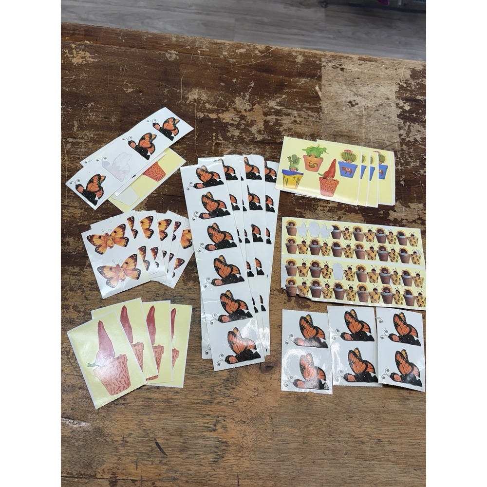 Lot 24+ Sheets Anne Geddes Baby Scrapbook Stickers! Cactus Butterfly Flower